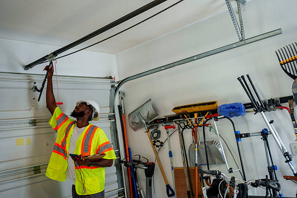 Professional Garage Door Panel Replacement technician working in Clayton, NJ
